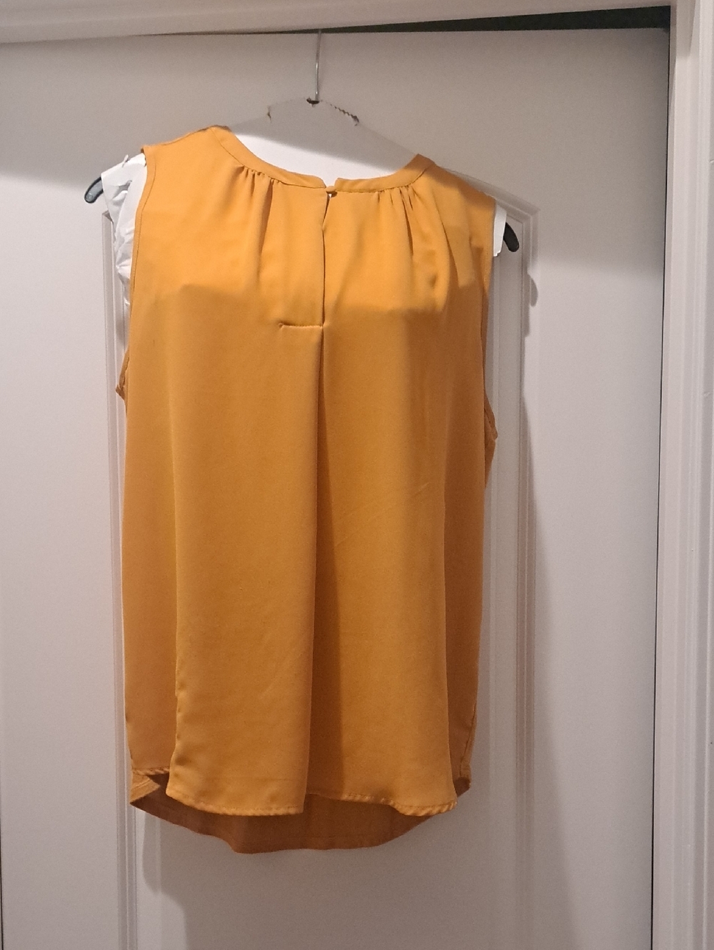 Sleeveless Mustard Yellow Blouse - Women's Top